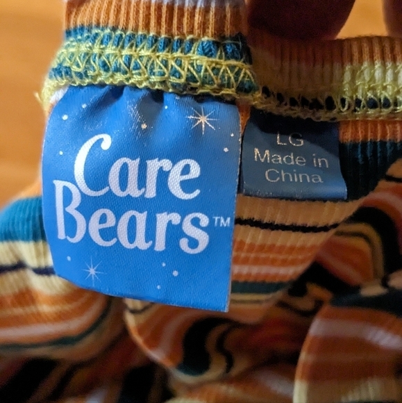 Y2K Care Bears Large Funshine Sunny Racer Back‎ Striped Ribbed Tank Top - Picture 7 of 9